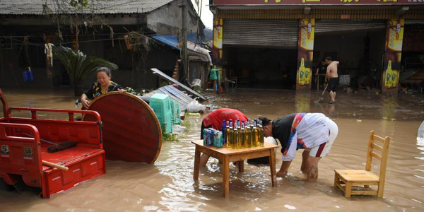 มณฑลเสฉวนอพยพชาวบ้านตำบลเถี่ยหลูกว่า 1,300 คนหนีภัยน้ำท่วม_fororder_sichuan3