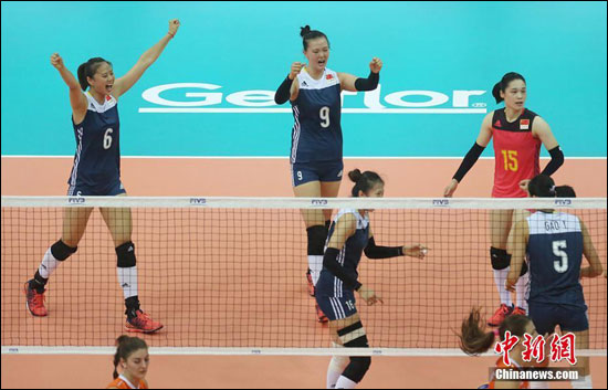 ทีมชาติวอลเลย์บอลหญิงจีนผ่านเข้ารอบรองชนะเลิศเวิลด์กรังด์ปรีซ์ 2017