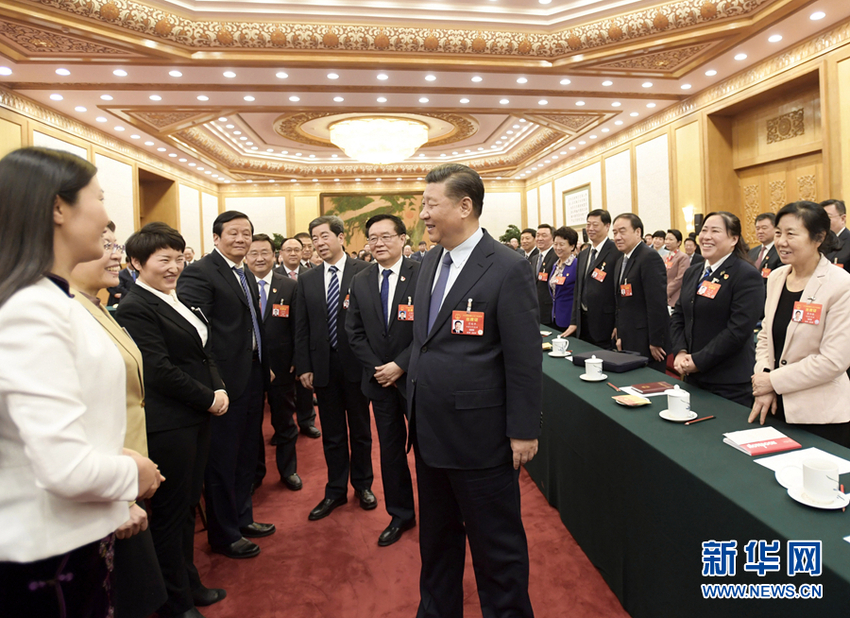 Para Pemimpin Tiongkok Secara Terpisah Menghadiri Diskusi Sejumlah Delegasi ke Sidang KRN_fororder_xi1