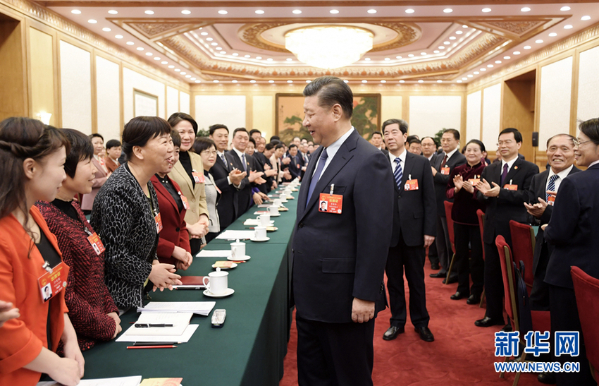 Para Pemimpin Tiongkok Secara Terpisah Menghadiri Diskusi Sejumlah Delegasi ke Sidang KRN_fororder_xi3