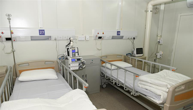 图片默认标题_fororder_这是2月2日拍摄的武汉火神山医院的一间病房内景。新华社记者 陈晔华