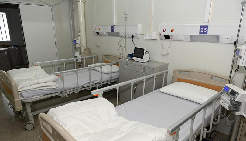 图片默认标题_fororder_这是2月2日拍摄的武汉火神山医院的一间病房内景。新华社记者 陈晔华 摄