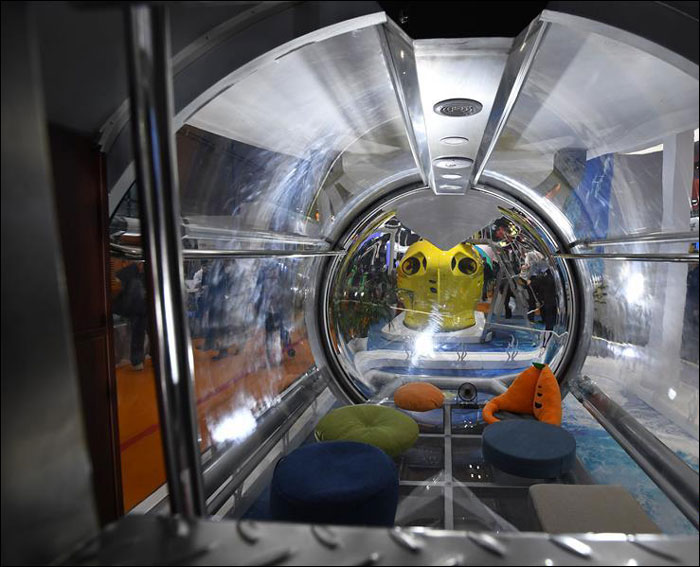 มหกรรมนำเข้านานาชาติจีน ครั้งที่ 3 จัดแสดงเรือยอร์ชชมทิวทัศน์ใต้น้ำ