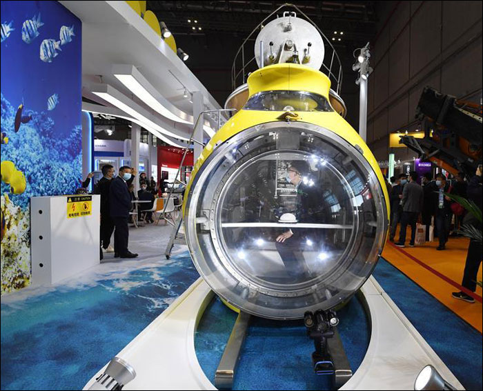 มหกรรมนำเข้านานาชาติจีน ครั้งที่ 3 จัดแสดงเรือยอร์ชชมทิวทัศน์ใต้น้ำ