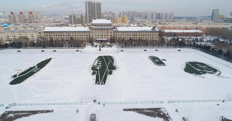 นักศึกษาม.วิศวกรรมศาสตร์ฮาร์บินสร้างภาพ“ทัพเรือหิมะ”