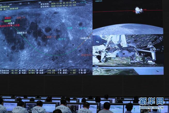 「嫦娥5号」 中国初 月軌道でドッキングに成功