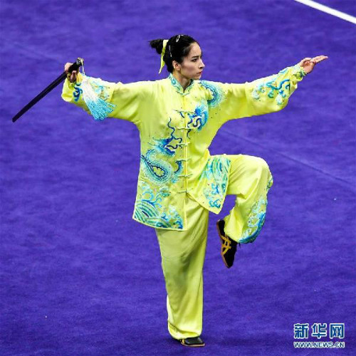 ชุดกีฬาวูซู มวยไทเก็ก ที่งานกีฬาแห่งชาติจีนครั้งที่ 13