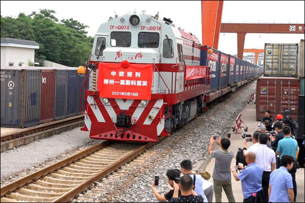 กวางสีเปิดการเดินรถไฟขนส่งสินค้าจีน-ยุโรปสายตรงข้ามพรมแดนขบวนแรก_fororder_20210519zobl1