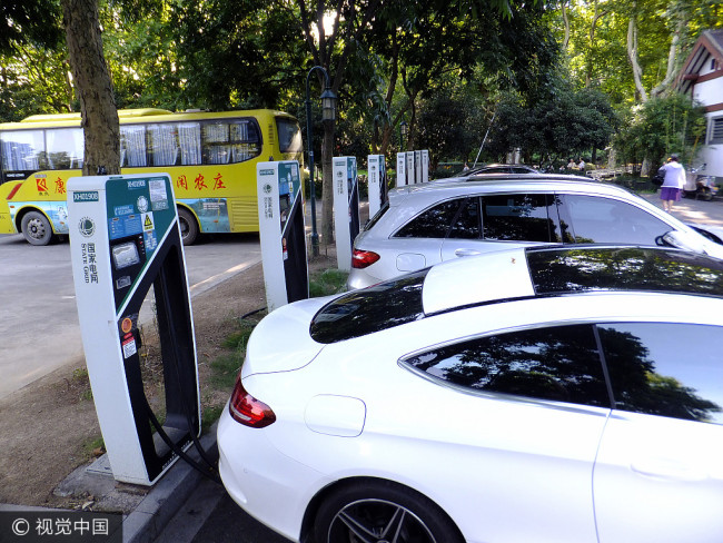 The Beijing government has issued a new paper specifying plans for electric vehicle charging piles. [Photo: VCG]