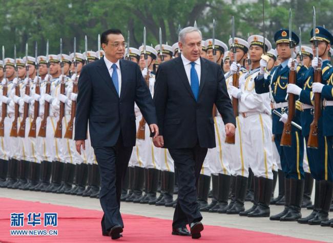 Premier Li Keqiang and Israeli Prime Minister Benjamin Netanyahu meet in Beijing on May 8, 2013. [File Photo: Xinhua]