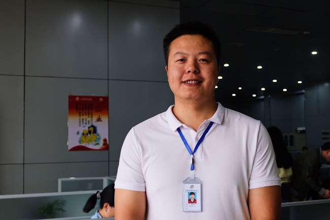 Lv Xuyang, the marketing manager of the Henan Logistics Bonded Center [Photo: China Plus/Huang Yue]