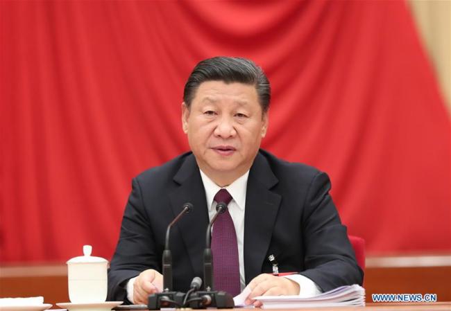 Xi Jinping, general secretary of the Communist Party of China (CPC) Central Committee, speaks at the Seventh Plenary Session of the 18th CPC Central Committee in Beijing, capital of China. The plenum was held from Oct. 11 to 14 in Beijing. [File photo: Xinhua/Ma Zhancheng]