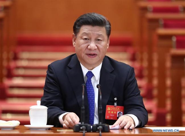 Xi Jinping presides over the preparatory meeting for the 19th National Congress of the Communist Party of China (CPC), at the Great Hall of the People in Beijing, capital of China, Oct. 17, 2017.[Photo: Xinhua]