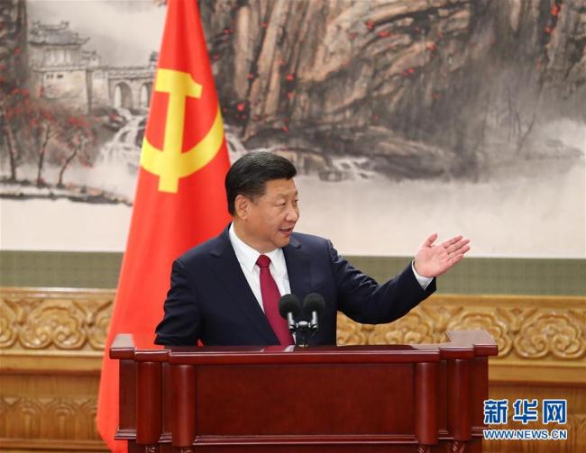 Xi Jinping speaks to Chinese and foreign journalists on October 25, 2017. [Photo: Xinhua]