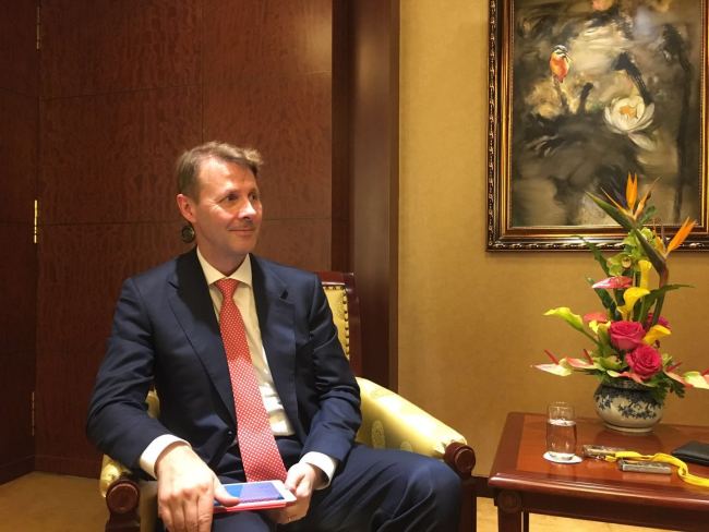 Risto Siilasmaa chairman of Nokia speaks during an interview at Diaoyutai State Guesthouse in Beijing on October 31,2017.[Photo: China Plus]