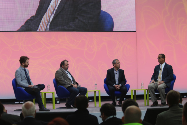 A panel discussion named “Artificial Intelligence, Beyond The Buzzword” was held at the 2018 NAIAS in Detroit, Michigan on January 14th, 2018. [Photo: Liu Kun/China Plus]