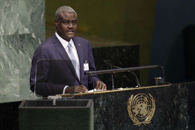 Moussa Faki Mahamat, chairperson of the African Union (AU) Commission. [File Photo: AP]