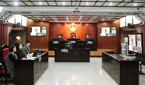A case is being heard via Wechat in the intermediate people's court of Guangzhou in south China, December 27, 2017. [File Photo: The intermediate people's court of Guangzhou]