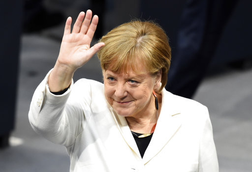 Angela Merkel is re-elected as German chancellor by the parliament on March 14, 2018. [Photo: AP]