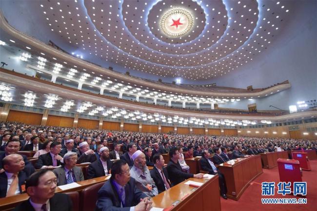 The fourth plenary meeting of the first session of the 13th National Committee of the Chinese People's Political Consultative Conference (CPPCC) is held in Beijing, on March 14, 2018. [Photo: Xinhua]