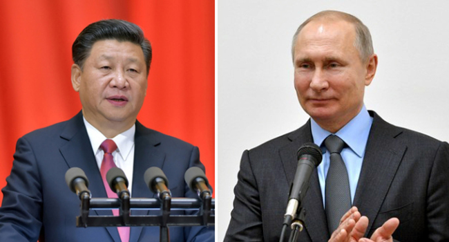 File photo of Chinese President Xi Jinping (L) and Russian President Vladimir Putin (R) [Photo: China Plus]