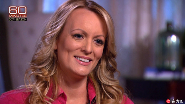 Adult-film star Stormy Daniels is being threatened with financial ruin, but wants to set the record straight about her alleged affair with U.S. President Donald Trump, in an exclusive interview with Anderson Cooper on CBS's 60 Minutes on March 26, 2018. [Photo: IC]