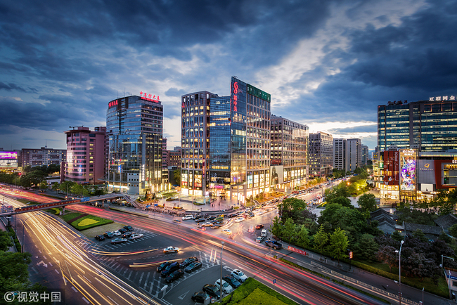 A night-time view of Zhongguancun, Beijing's equivalent to Silicon Valley. [File photo: VCG]