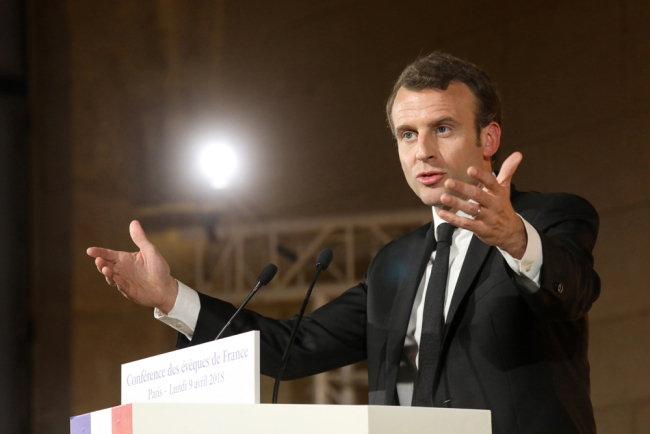 French President Emmanuel Macron [File photo: Pool via AP/Ludovic Marin]