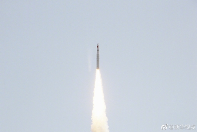 China's Long March-11 carrier rocket, carrying five satellites, was launched from the Jiuquan Satellite Launch Center in the northwestern province of Gansu at 12:42 am Thursday.