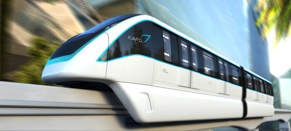 The INNOVIA 300 straddle-type monorail train. [Photo: yangtse.com]