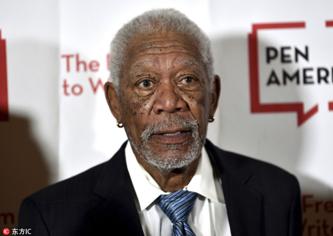 Morgan Freeman attends the 2018 PEN Literary Gala in New York on May 22, 2018. [Photo: IC]