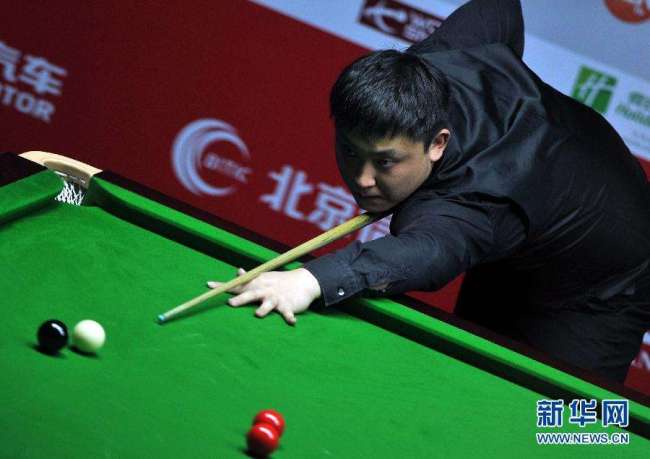 Chinese snooker players Yu Delu [File photo: Xinhua]