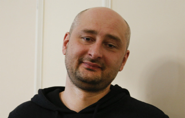 Russian journalist Arkady Babchenko speaks to the media during a news conference at the Ukrainian Security Service on Wednesday, May 30, 2018. [Photo: AP]