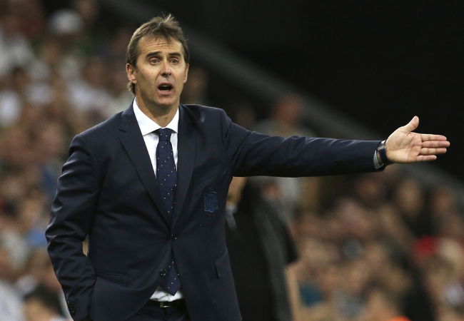 In this June 9, 2018 file photo, Spain's national soccer team coach Julen Lopetegui shouts during a friendly soccer match between Spain and Tunisia in Krasnodar, Russia. Real Madrid said on Tuesday June 12, 2018 that Spain coach Julen Lopetegui will be the team's manager after the upcoming soccer World Cup. [File Photo: AP]