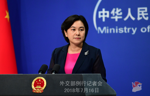 Foreign Ministry spokesperson Hua Chunying [Photo: fmprc.gov.cn]