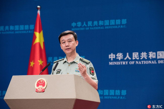 Spokesperson for China's Ministry of National Defense, Wuqian. [Photo: IC]