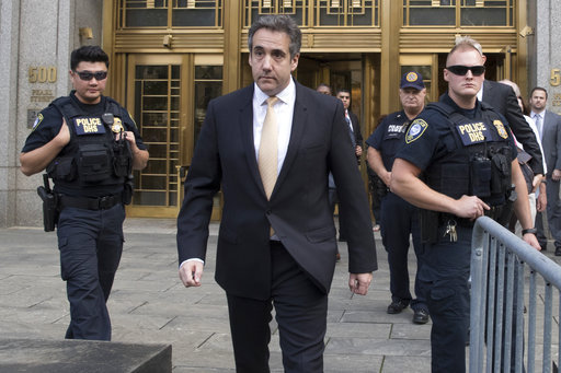 Michael Cohen leaves Federal court, Tuesday, Aug. 21, 2018, in New York.Cohen, has pleaded guilty to charges including campaign finance fraud stemming from hush money payments to porn actress Stormy Daniels and ex-Playboy model Karen McDougal. [Photo: AP/Mary Altaffer]