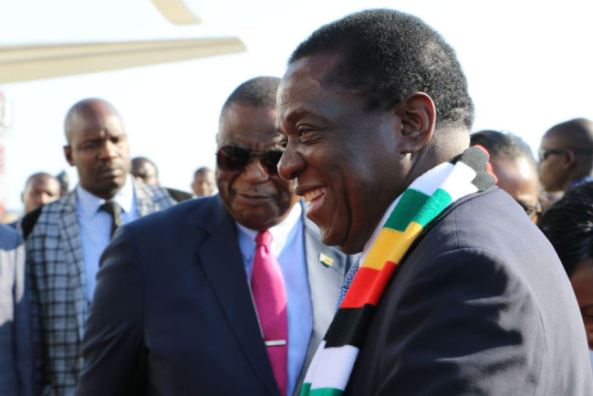 Zimbabwean President Emmerson Mnanagwa and his delegation leave Harare and head to Beijing for the upcoming Beijing Summit of the Forum on China Africa Cooperation on Saturday, September 1st, 2018. [Photo: China Plus/Gao Junya]