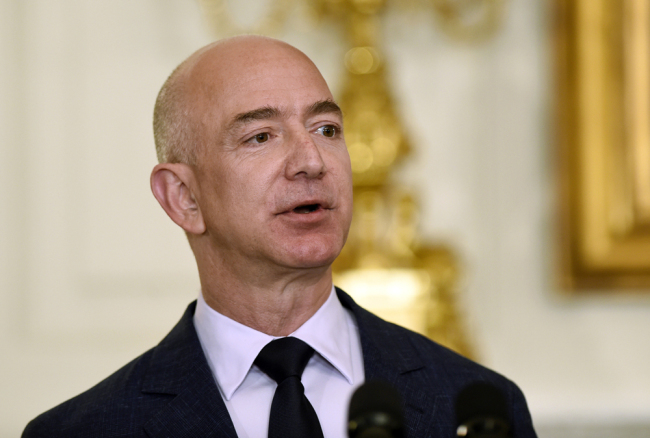In this May 5, 2016, file photo, Jeff Bezos, the founder and CEO of Amazon.com, speaks in the State Dining Room of the White House in Washington. Bezos said Thursday, Sept. 13, 2018, that he will start a $2 billion charitable fund to help homeless families and open new preschools in low-income neighborhoods. [File photo: AP/Susan Walsh]