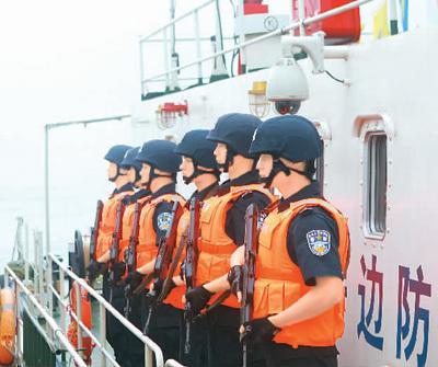 Chinese patrollers during a joint patrol on the Mekong River [File photo: cnr.cn]