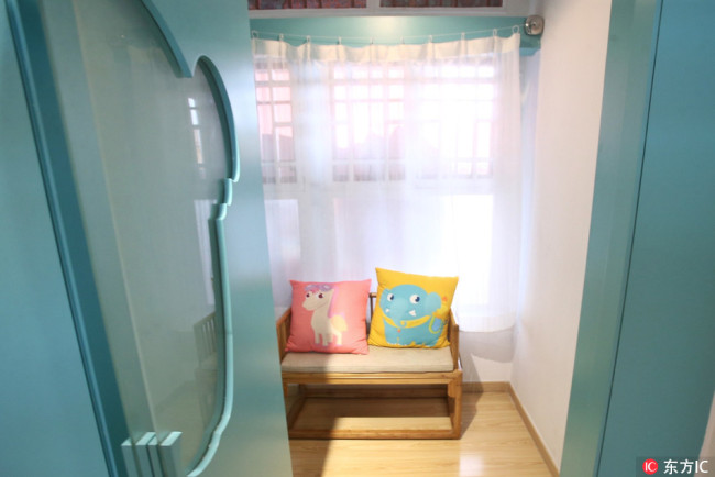 The photo, taken on September 19,2018, shows the interior facilities of the first baby caring room at the Forbidden City in central Beijing. [Photo: VCG]