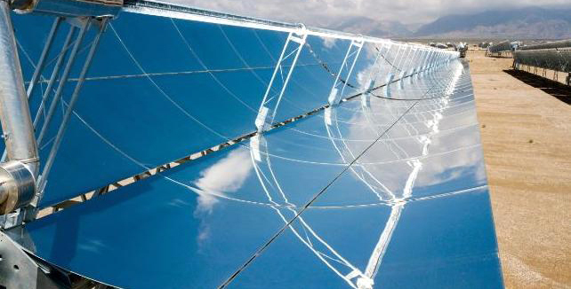 The 50-megawatt Delingha concentrating solar-thermal power plant in Dalingha City, Qinghai Province. [File Photo: CCTV]