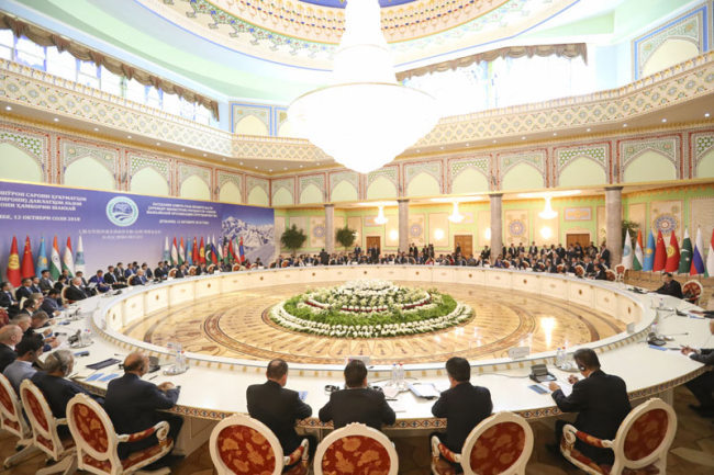 The 17th meeting of the SCO Council of Heads of Government is held in Tajik capital Dushanbe on October 12, 2018. [Photo: gov.cn]