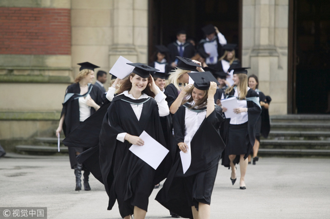 Graduates from the University of Birmingham. [File photo: VCG]