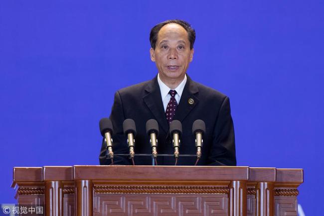 File photo of Ji Bingxuan, vice chairman of the Standing Committee of the National People's Congress of China Ji Bingxuan. [Photo: VCG]
