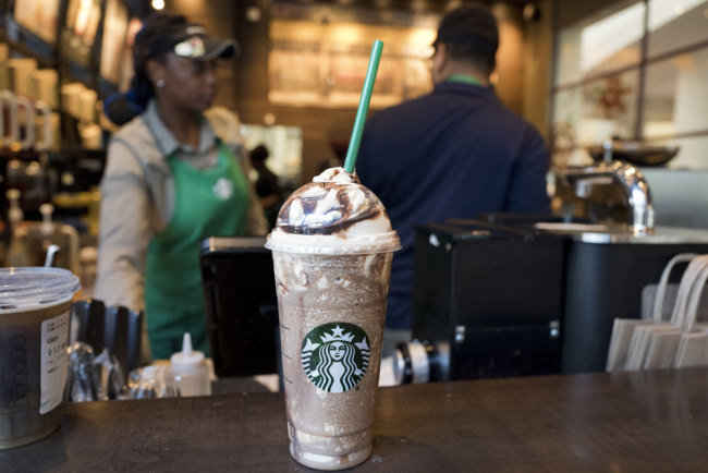 A Venti Mocha Frappuccino at a Starbucks in New York, United States. [Photo: AP]