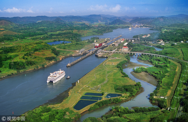 Aerial view of the Panama Canal. [Photo: VCG]