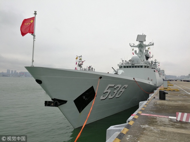 The 31st fleet of the Chinese People's Liberation Army (PLA) sets sail from Zhanjiang, south China's Guangdong Province, on Sunday, December 9, 2018. [Photo: VCG]