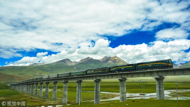 A part of China's Qinghai-Tibet railway. [File Photo: VCG]