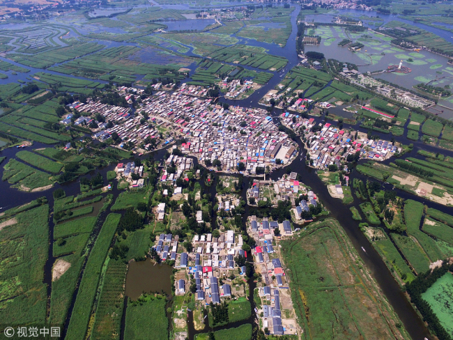 An aerial view of Xiongan New Area. [File photo: VCG]